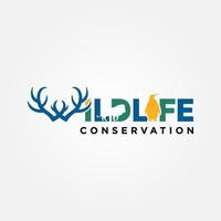fauna silvestre conservación logo vector modelo diseño. vector ilustración.