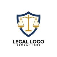 ley firma logo modelo diseño. legal logo vector concepto