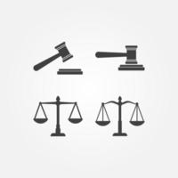 Set of Law Firm icon vector