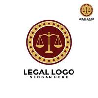 ley firma logo modelo diseño. legal logo vector concepto