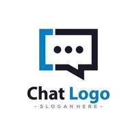 Chat Logo Template Design. Vector illustration.