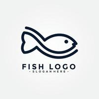 Fish Logo Concept Template Design. Vector illustration isolated on white background.