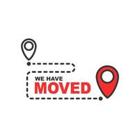 Have moved, office address or new location change vector