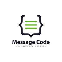 mensaje código logo modelo diseño. vector ilustración.
