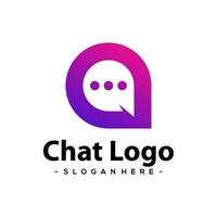 Chat Logo Template Design. Vector illustration.