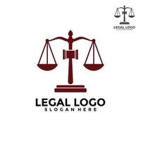 ley firma logo modelo diseño. legal logo vector concepto