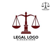 ley firma logo modelo diseño. legal logo vector concepto