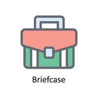 Briefcase Vector Fill Outline Icons. Simple stock illustration stock