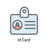 Id Card Vector Fill Outline Icons. Simple stock illustration stock