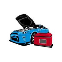 Performance where tunning is passion illustration vector. vector