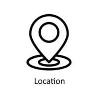 Location Vector  Outline Icons. Simple stock illustration stock