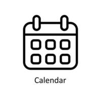 Calendar Vector  Outline Icons. Simple stock illustration stock
