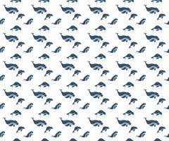 sea cow seamless pattern background vector