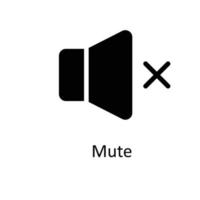 Mute Vector  Solid Icons. Simple stock illustration stock