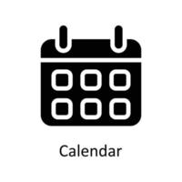 Calendar Vector  Solid Icons. Simple stock illustration stock