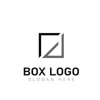 Box vector logotype. Box lettering logo. Cargo company box logo