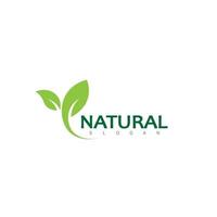 natural hoja naturaleza eco logo diseño modelo vector