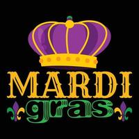 mardi gras camiseta. vector