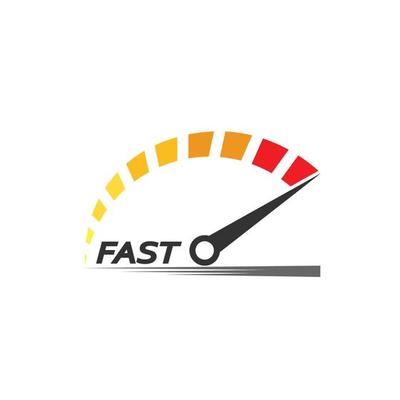 Speed, vector logo racing event, with the main elements of the modification speedometer