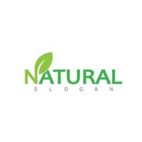 natural hoja naturaleza eco logo diseño modelo vector