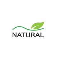 natural hoja naturaleza eco logo diseño modelo vector