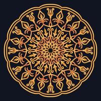 Decorative elements luxury ornament pattern gradient mandala design vector