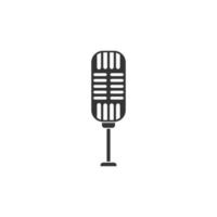 Silhouette icon of retro vintage microphone. Asparagus icon. Fresh, vegetable, green and whole vector