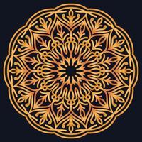 Decorative elements luxury ornament pattern gradient mandala design vector