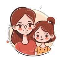 madre y hija dibujos animados png