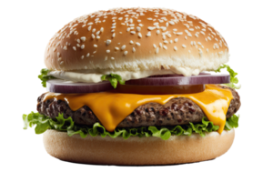 Beef Burger Isolated. png