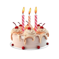 Birthday cake isolated. png