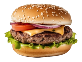 Beef Burger Isolated. png