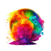 Vivid colorful powder splash. png