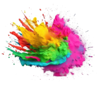 Vivid colorful powder splash. png