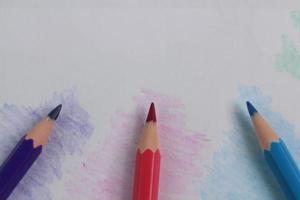 Colored Pencils Background. Back to School Concept Photography photo