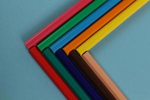 Colored Pencils Background. Back to School Concept Photography photo