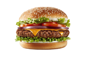 Beef Burger Isolated. png