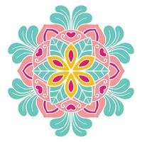 Vector hand drawn doodle mandala. Coloring mandala. white outline floral mandala for Henna, Mehndi, tattoo, and decoration. vector illustration.