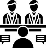 Job Interview Icon Style vector