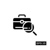 Find Job Silhouette Icon. Job Recruitment Icon set Vector Illustration Template For Web and Mobile