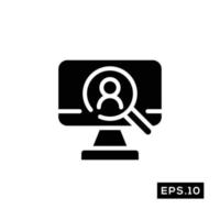 Find Job Silhouette Icon. Job Recruitment Icon set Vector Illustration Template For Web and Mobile