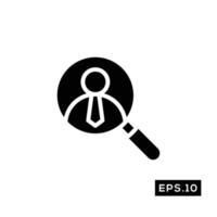 Find Job Silhouette Icon. Job Recruitment Icon set Vector Illustration Template For Web and Mobile