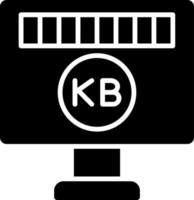 estilo de icono de kilobyte vector