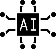 Artificial Intelligence Icon Style vector