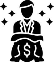 Millionaire Icon Style vector