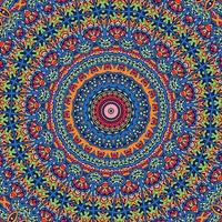 A colorful mandala with a pattern of colors. vector