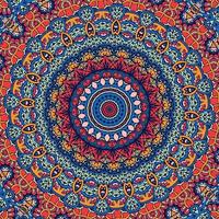 A colorful mandala with a pattern of the eye. vector