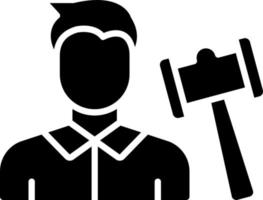 Auctioneer Male Icon Style vector