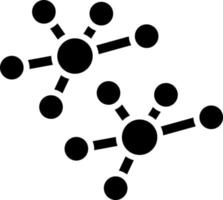 estilo de icono de estructura molecular vector