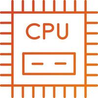 Cpu Icon Style vector